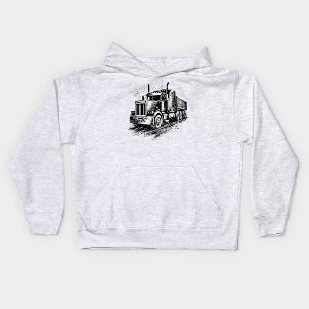 Truck Kids Hoodie by Vehicles-Art